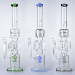 21.2 Inch Big Bong Hookahs 14mm Female Joint With Bowl Glass Bongs Drum Barrel Oil Dab Rigs Recycler Thick Glass Slitted Rocked Percolator Water Pipes