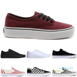 Van Old Skool Canvas Schuhe Männer Frauen dreifach weiß schwarz rot rosa fashion Slip auf Skateboardsport -Sneakers