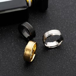 Simple Matte Ring Band Stainless Steel Gold Rings Women Rings Mens Fine Fashion Jewelry Will and Sandy