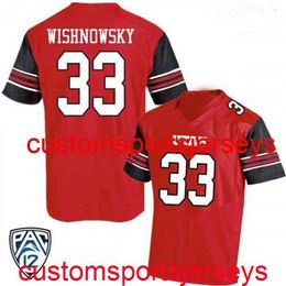Stitched 2020 Men's Women Youth #33 Mitch Wishnowsky Utah Utes Red NCAA Football Jersey Custom any name number XS-5XL 6XL