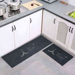 Tower Pattern Mat Doormat Non-Slip Kitchen Carpet Bath Non-Slip Doormats Home Floor Mat Long Kitchen Rugs Dandelion Pattern Pads 211109