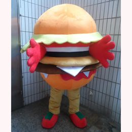 Performance Hamburger Mascot Costume Halloween Christmas Fancy Party Cartoon Character Outfit Suit Adult Women Men Dress Carnival Unisex Adults