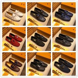 L5 A 2022 Top Quality brand Formal Dress Shoes For Gentle Black Genuine Leather Pointed Toe Men Business Oxfords Casual size 38-46 With Box