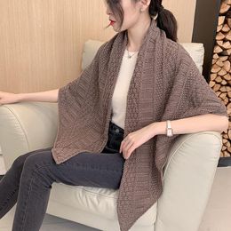 Bow Ties Linbaiway Knitted Shawl Soft Warm Shoulder Wrap Fake Collar Neck Wraps Scarf Cape Shirt Detachable Guard Scarves