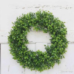 Simulation Plants Faux Floral & Greenery Wreath Artificial Flower Wreath DIY Wedding Decoration Wreaths Picture Decor Props Wall Hanging Plant Pendant XDH0912