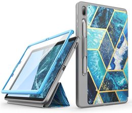 Cosmo Case for Samsung Galaxy Tab S7 FE 12.4" 2021 Release Only, Full-Body Trifold with Built-in Screen Protector Protective Smart Cover with Auto Sleep/Wake & Pencil Holder