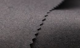 WT66794-105 Pure wool high count flannel worsted fabric [Black Plain W100](902)