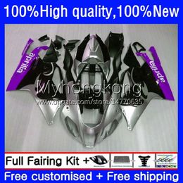 Body For Aprilia RSV 1000 R 1000R RSV1000R RV60 Mille 03-06 Bodywork Purple blk 9No.171 RSV1000RR RSV1000 03 04 2005 2006 RSV-1000 R RR 2003 2004 05 06 OEM Fairings Kit