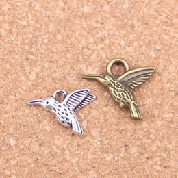 80pcs Antique Silver Plated Bronze Plated bee bird Charms Pendant DIY Necklace Bracelet Bangle Findings 19*15mm