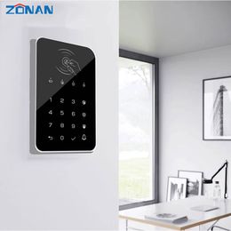 Zonan Touch GSM System RFID Card Keypad Wireless Home Burglar Fire Alarm Host Control Panel