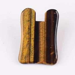 China Traditional Gua Sha Tool Natural Tiger Eye Guasha Board Scraping Massage Eyes Neck Facial Lifting Healing Stone Health Care Massager