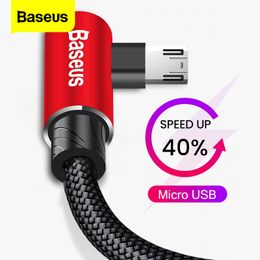 Cell Phone Cables90 Degree Micro USB Cable Fast Charging Charger Mobile Phone Data Wire Cord Microusb Cable For Samsung Xiaomi Android 2m