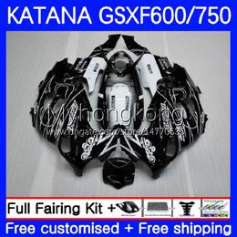 Fairings For SUZUKI KATANA GSX600F GSXF750 GSXF 600 750 CC Black white GSXF-600 18No.17 GSX750F 600CC 750CC 03 04 05 06 07 GSXF600 GSXF-750 2003 2004 2005 2006 2007 Body