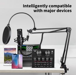studio microphone recording equipment Microphones Sound Card set for YouTube livestream podcast
