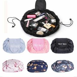 Creative Lazy Cosmetic Bag Large Capacity Portable Drawstring Storage Artefact Magic Travel Pouch