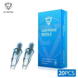 20pcs CartridgeTattoo Needles #0.35 21 23RM Standard Curved Magnum Disposable Sterilised Safety Needle for Machine 211229