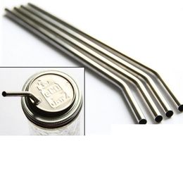 2021 new 100pcs/lot Stainless Steel Straw Steel Drinking Straws 8.5" Reusable ECO Metal Drinking Straw Bar Drinks Party Stag