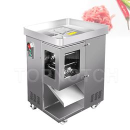 500kg/h Automatic Kitchen Electric Meat Grinders Vegetable Cutting Slicing Machine Commercial flesh Block Slicer Cutter 2.5~40mm Thickness