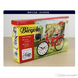 Bicycle Shape Clocks Household Table Alarm Clock Creative Retro Arabic Numeral Alarm Clock Placement Home Decor Supplies Gift XDH0733