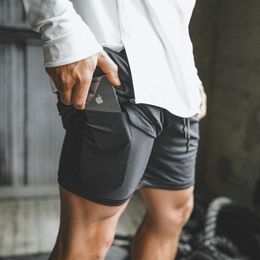 Running Shorts 2 In 1 Jogging Gym Fitness Training Quick Dry Beach Short Pants Male Summer Sports Workout Bottoms Men
