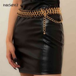 IngeSight.Z 4 Colours Vintage Chunky Thick Twisted Heavy Metal Punk Harness Waist Belly Chain Female Body Jewellery Gift