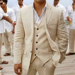 Traje De Lino Beige Para Hombre Oferta Online | DHgate.com