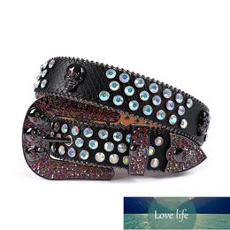 Western Diamond Studded Belt Cowboy Bling Bling Colorful Rhinestone Belt Cinto De Strass For Women Men Fashion Ceinture Femme Factory price expert design Quality