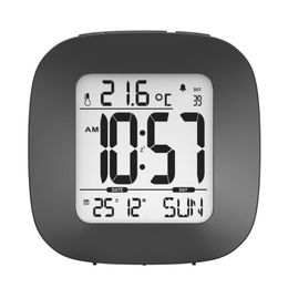 Other Clocks & Accessories Multifunctional Mini Small Alarm Clock With White Backlight Snooze Function Date Calendars Temperature LCD Displa