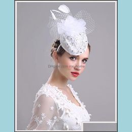 Festive Party Supplies Home & Garden Style White Elegant Complete Manual Hats Weddings Events Fabric Netting Bridal Veils Business Cap Drop