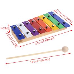 count by 5 Australia - Colorful 8 Notes Wooden Children Kid Xylophone Glockenspiel Musical Instrument Musical Toy Girl Boy Gift H1009