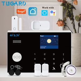 TUGARD Tuya WiFi 3G 4G Security System Smart Home Burglar Alarm Kit 433MHz Wireless Sensor Detector Works With Alexa