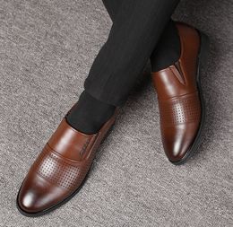 Slip on Men luxurys Wedding Shoes Microfiber Leather Formal Business Pointed Toe for Man Dress Shoe Men's Oxford Flats Plus Size 38-48