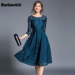 Borisovich New Spring Moda Inglaterra Estilo Luxo Elegante Slim Senhoras Festa Dress Mulheres Casual Lace Vestidos Vestidos M107 210309