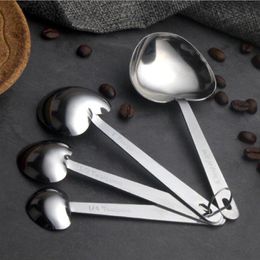 Free Shipping Wholesale Heart Shaped Measuring Spoons set Wedding Favours LOVE New 4pcs/set for each gift box,