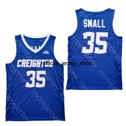 2020 New Creighton Bluejays Basketball Jersey NCAA College 35 Small Blue All Stitched and Embroidery Men Youth Size