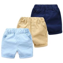 Summer England 2 3 4 5 6 7 8 9 10 Years Toddler Infant Cotton Sports Solid Colour Handsome Kids Baby Boy Shorts 210701
