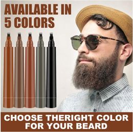 Beard Pencil Filler for Men, Long Lasting -Beard Pen with a Micro-Fork Tip Applicator Creates Natural Looking Beard, Moustache & Eyebrows