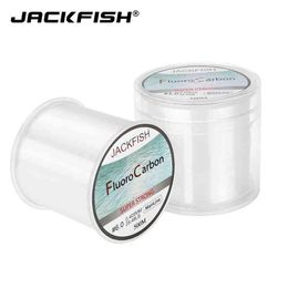 2PC JACKFISH 500M Fluorocarbon fishing line 5-30LB Super strong brand Main Line clear fly fishing line pesca W220307