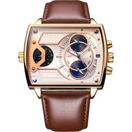 Wristwatches 6.11 Men's Fashion Leisure Multi Function Double Movement Watch Sport Quartz Calendar