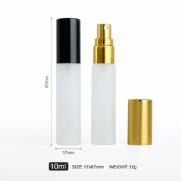 50 Pcs/Lot 10ml Refillable Perfume Atomizer Frosted Glass Spray Bottle Bottle Pump Portable