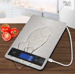 USB rechargeable home kitchen electronic scales baking, portable and accurate food supplementary electronic platform scales free shipping