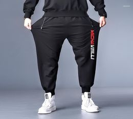 Men's Pants 7XL 6XL 5XL XXXXL Plus Mens Joggers Zipper Casual Fitness Sportswear Tracksuit Sweatpants Trousers Black Gyms Jogger1