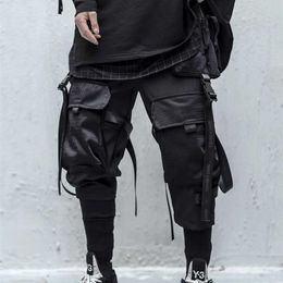 Techwear Cargo Pants Men Black Japanese Streetwear Jogger 211201