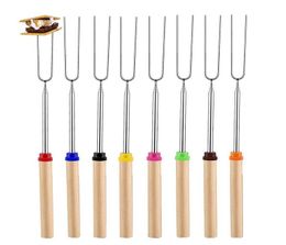 Stainless Steel BBQ Marshmallows Roastings Stickss Extending Roaster Telescoping Marshmallow Roasting Sticks Extendings