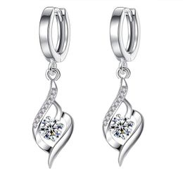 Dangle & Chandelier Women Korean Pendientes Long 925 Sterling Silver Earrings Dangling Fashion 2021 Drop Wedding Jewelry NY1142