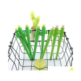 1pcs New Cute Creative Kawaii Cactus Gel Pen Succulent Plants Stationery Kids Gift Schoo jlloKy