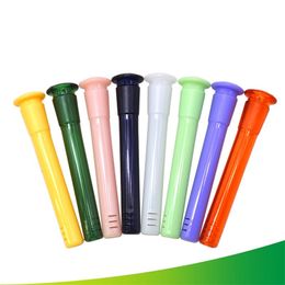 Unbreakable 140MM Acrylic Downstem Diffuser 14mm Male Female Joint Colourful Plastic Down Stem For Glass Oil Burner Pipe Water Bongs 277 V2