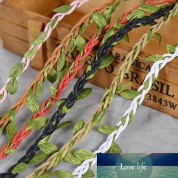10m Artificial Plants Handmade Green Leaf Rope For Wedding Decoration DIY Wreath Accessories Fake Flower Home Garden Party Decor
