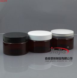 120g Empty brown Cream Jar with clear/white/black cover,120ml Face Care Foundation Container Makeup Packaging PET Casebest qty