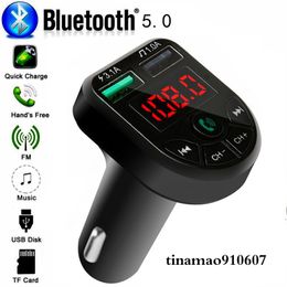 Car MP3 Player Bluetooth FM Transmitter Wireless Hands-free Audio Player Dual USB Charger TF U Disc Phone Music Player